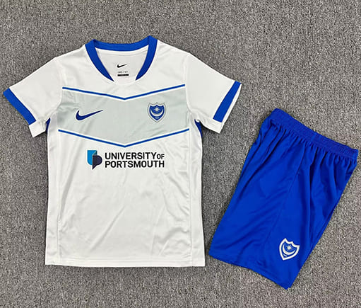 Maillot Portsmouth Extérieur 2025 2026 -Enfant Blanc Bleu