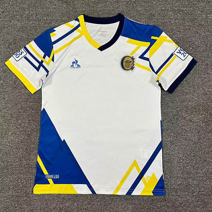 Maillot Rosario Central Extérieur 2025 2026 -Blanc Jaune Bleu