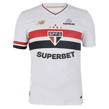 Maillot Sao Paulo Domicile 2025 2026 -Blanc Rouge Noir Maillot Sao Paulo Domicile 2025 2026 -Blanc Rouge Noir