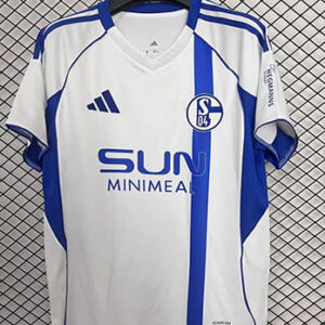 Maillot Schalke 04 Extérieur 2025 2026 -Blanc Bleu