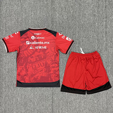 Maillot Tijuana Domicile 2025 2026 Enfant -Rouge Noir