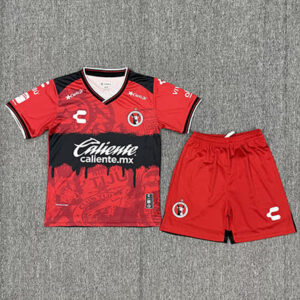 Maillot Tijuana Domicile 2025 2026 Enfant -Rouge Noir