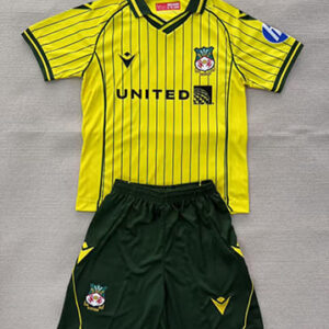 Maillot Wrexham Extérieur 2025 2026 Enfant -Jaune Noir