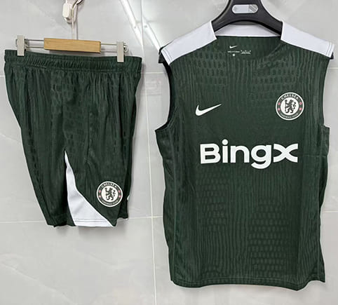 Debardeur Chelsea+Short 2025 2026 -Vert Blanc Debardeur Chelsea+Short 2025 2026 -Vert Blanc
