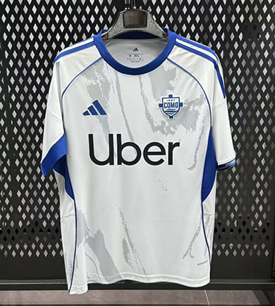 Maillot Como 1907 Extérieur 2025 2026 -Blanc Gris Bleu