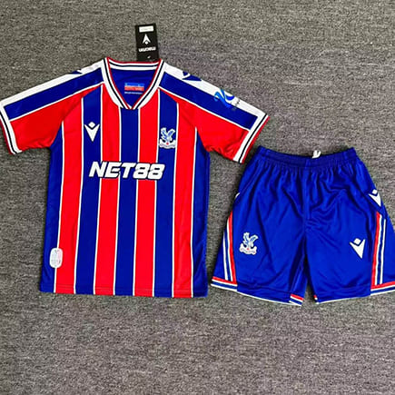 Maillot Crystal Palace Domicile 2025 2026 Enfant -Rouge Bleu