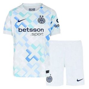 Maillot Inter Milan Extérieur 2025 2026 Enfant -Blanc Bleu