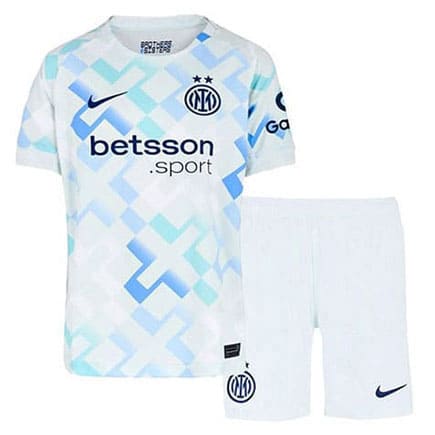 Maillot Inter Milan Extérieur 2025 2026 Enfant -Blanc Bleu Maillot Inter Milan Extérieur 2025 2026 Enfant -Blanc Bleu
