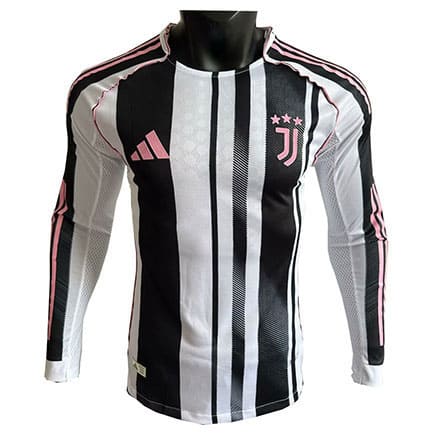 Maillot Manches Longues Juventus Domicile 2025 2026 -Noir Blanc Maillot Manches Longues Juventus Domicile 2025 2026 -Noir Blanc