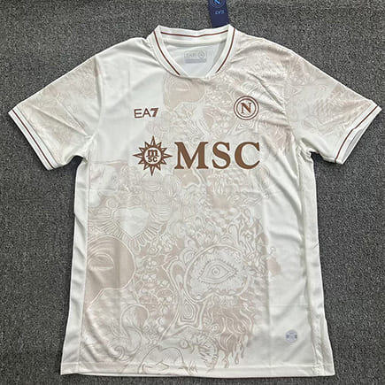 Maillot Naples Extérieur 2025 2026 -Blanc Brun