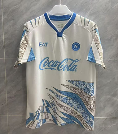Maillot Naples Pré-Match 2025 2026 -Blanc Bleu Brun