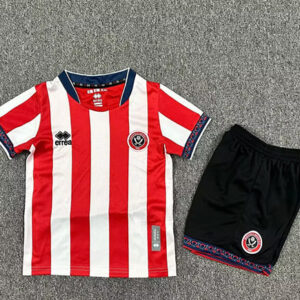 Maillot Sheffield United Domicile 2025 2026 Enfant -Rouge Blanc