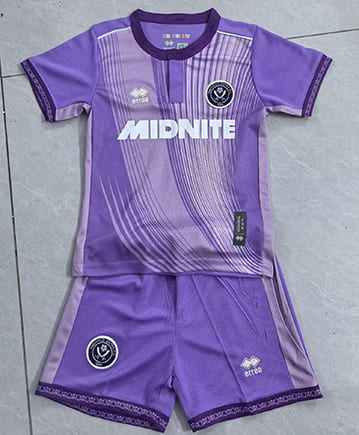 Maillot Sheffield United Third 2025 2026 Enfant -Violet Blanc