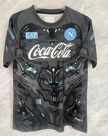 Maillot Training Naples 2025 2026 -Noir Gris Maillot Training Naples 2025 2026 -Noir Gris