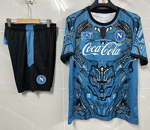 Maillot Training Naples+Short 2025 2026 -Bleu Noir