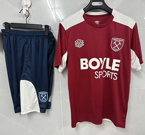 Maillot Training West Ham Short 2025 2026 -Rouge Blanc Bleu