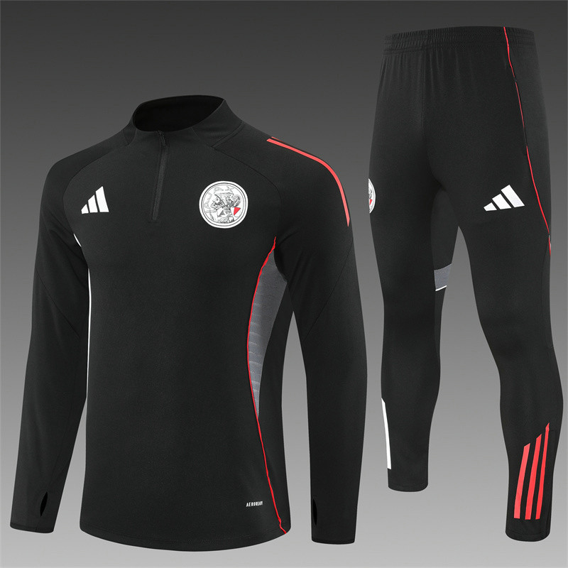 Survetement Ajax 2025 2026 demi-zip Noir