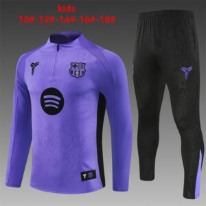 Survetement Barcelone Enfant 2025 2026 violet noir