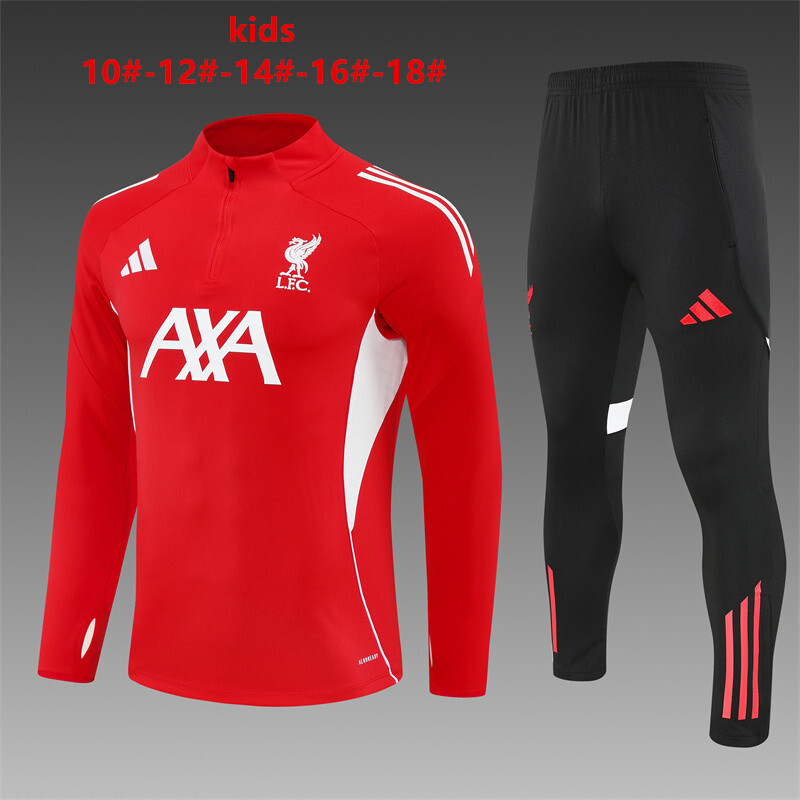 Survetement Liverpool Enfant 2025 2026 - Rouge Noir