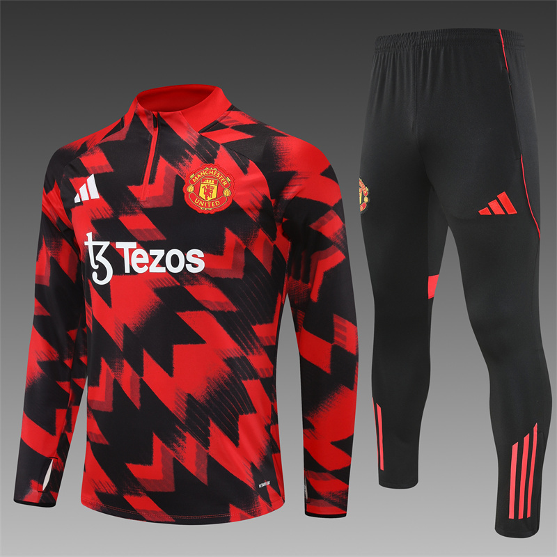 Survetement Manchester United 2025 2026 Rouge Noir