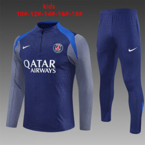Survetement PSG Enfant 2025 2026 Bleu Gris