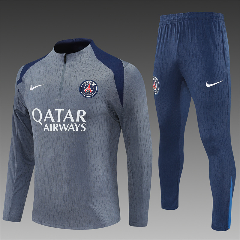 Survetement PSG Jordan 2025 2026 Gris Bleu Survetement PSG Jordan 2025 2026 Gris Bleu
