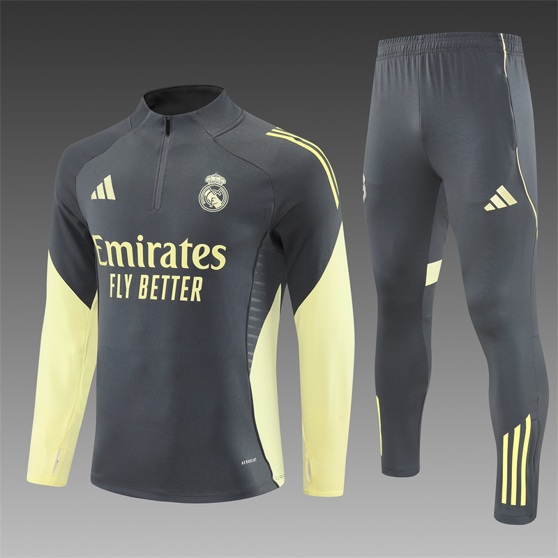 Survetement Real Madrid 2025 2026 Gris Foncé