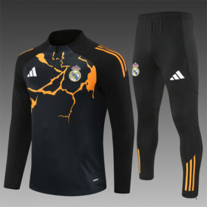 Survetement Real Madrid 2025 2026 Noir Orange