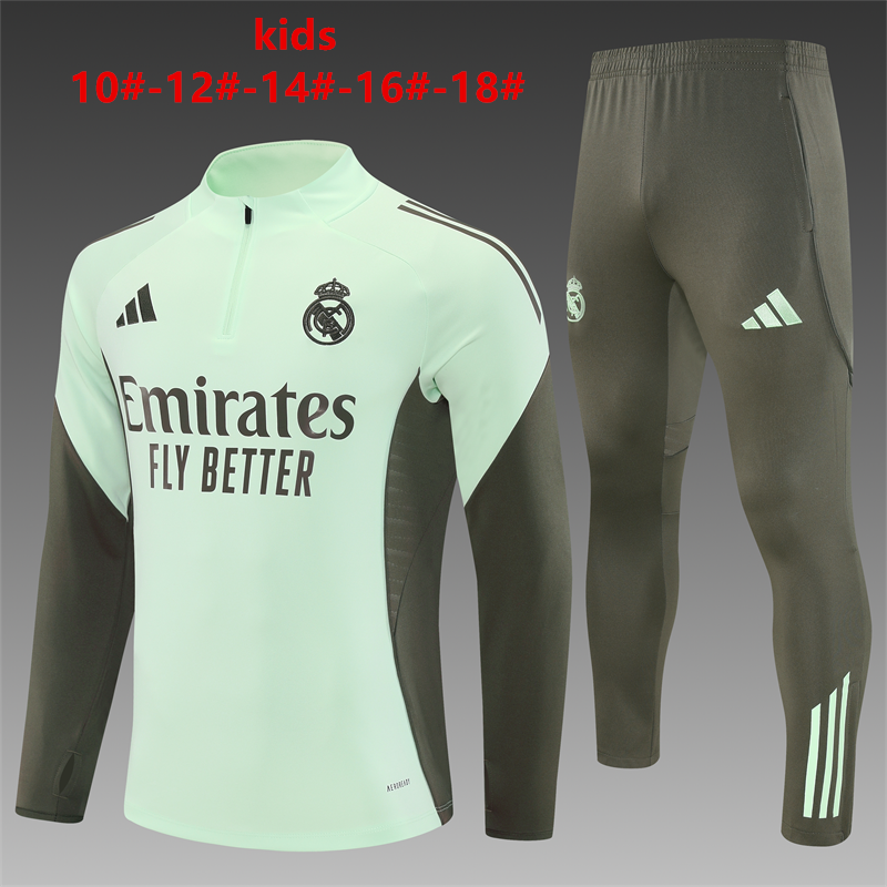 Survetement Real Madrid Enfant 2025 2026 Vert Clair Survetement Real Madrid Enfant 2025 2026 Vert Clair