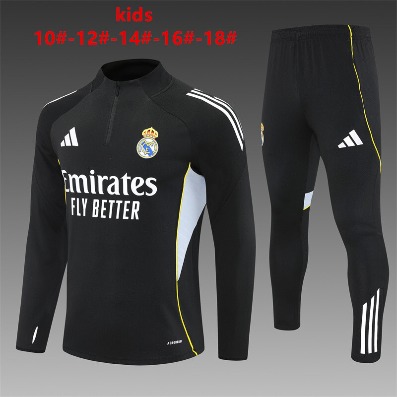 Survetement Real Madrid Enfant 2025 2026 noir Survetement Real Madrid Enfant 2025 2026 Noir