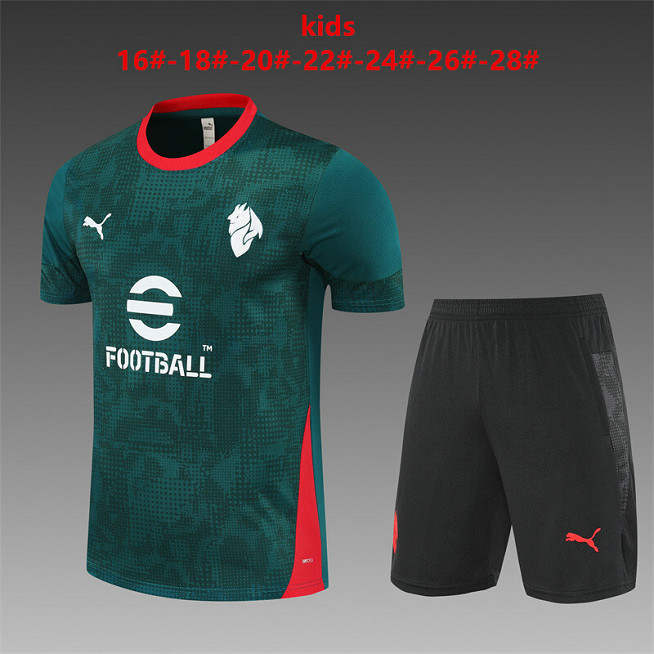 Ensemble AC Milan Enfant 2025 2026 - Vert Foncé