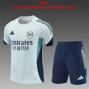 Ensemble Arsenal Enfant 2025 2026 - Gris Clair