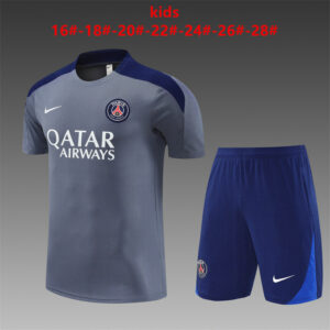Ensemble PSG Enfant 2025 2026 - Gris Bleu