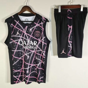 Ensemble PSG Jordan 2025 2026 Sans Manches Concept - Noir