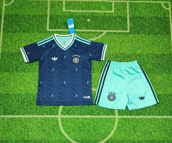 Maillot Allemagne Enfant Coupe du Monde 2026 Exterieur - Bleu