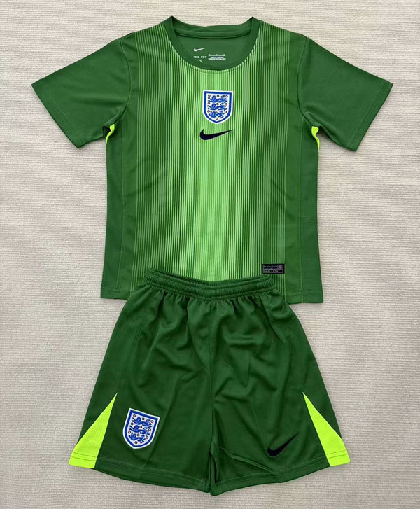Maillot Angleterre Enfant 2025 Gardien de but - Vert Maillot Angleterre Enfant 2025 Gardien de but - Vert