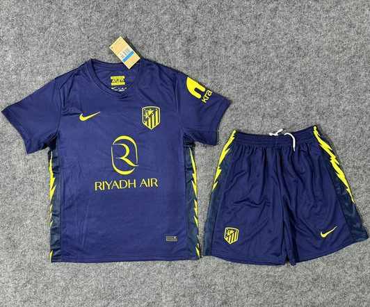 Maillot Atletico Madrid Enfant 2025 2026 Exterieur - Bleu Maillot Atletico Madrid Enfant 2025 2026 Exterieur - Bleu