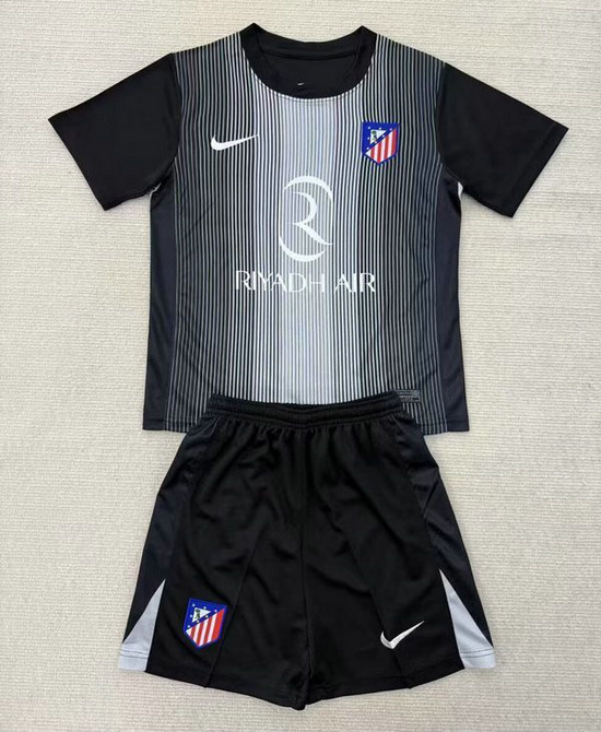 Maillot Atletico Madrid Enfant 2025 2026 Gardien de but - Noir Maillot Atletico Madrid Enfant 2025 2026 Gardien de but - Noir