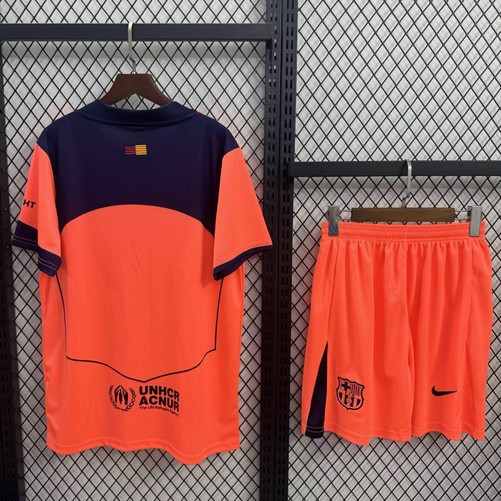 Maillot Barcelone Enfant 2025 2026 Third Orange 1 size28=155-165CM