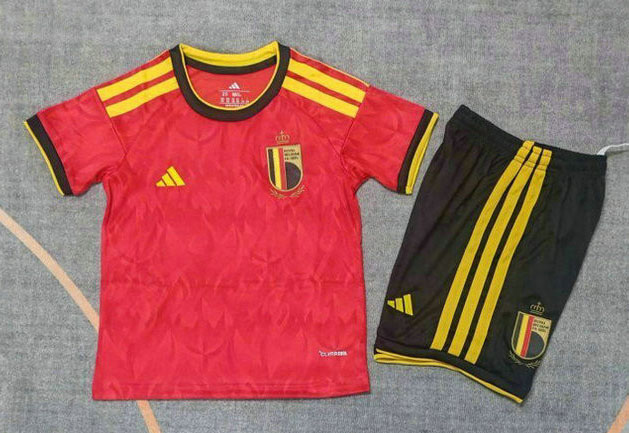 Maillot Belgique Enfant Coupe du Monde 2026 Domicile - Rouge
