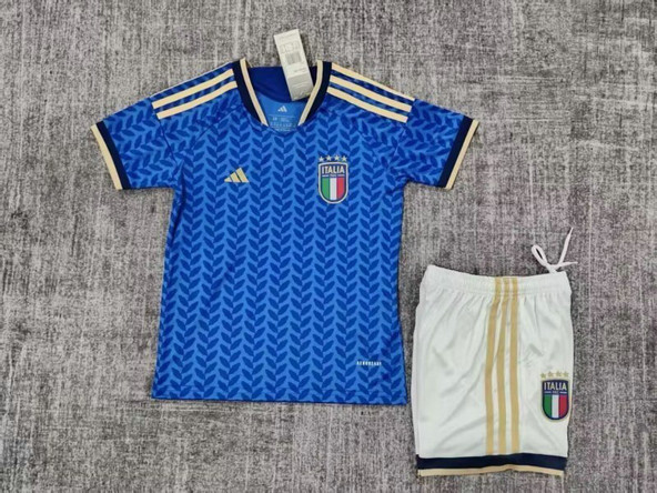 Maillot Italie Enfant Coupe du Monde 2026 Domicile - Bleu