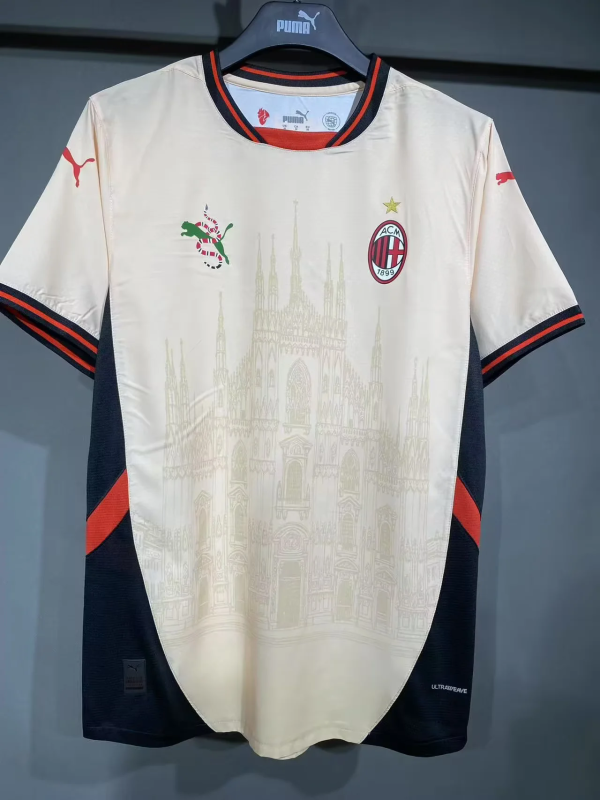Maillot Match AC Milan 2025 2026 Concept Blanc Maillot Match AC Milan 2025 2026 Concept - Blanc