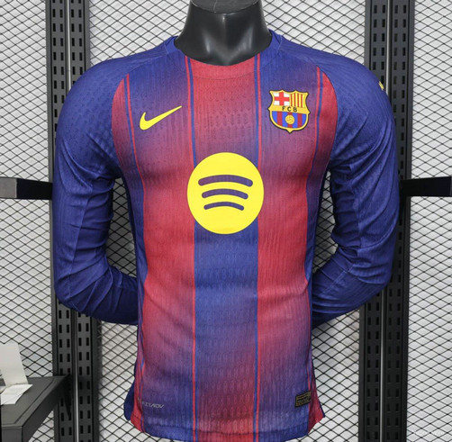 Maillot Match Barcelone 2025 2026 Domicile Manches Longues