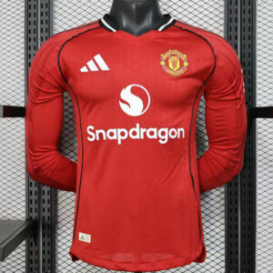 Maillot Match Manchester United 2025 2026 Domicile Manches Longues