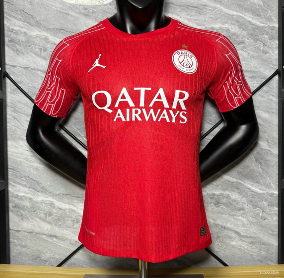 Maillot Match PSG Jordan 2025 Avec une étoile - Rouge