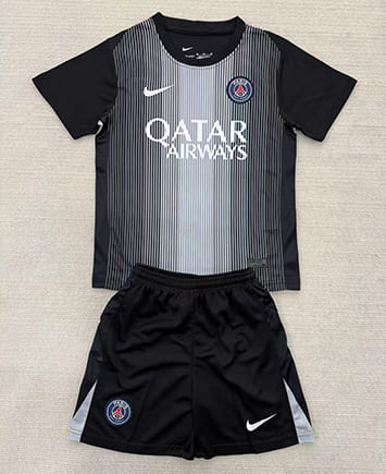 Maillot PSG Gardien 2025 2026 Enfant - Noir Gris