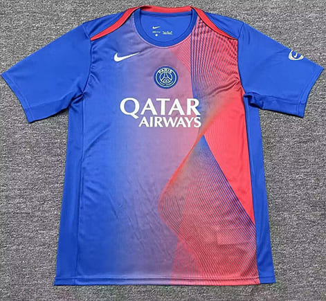 Maillot PSG Pré-Match 2025 2026 - Bleu Rouge