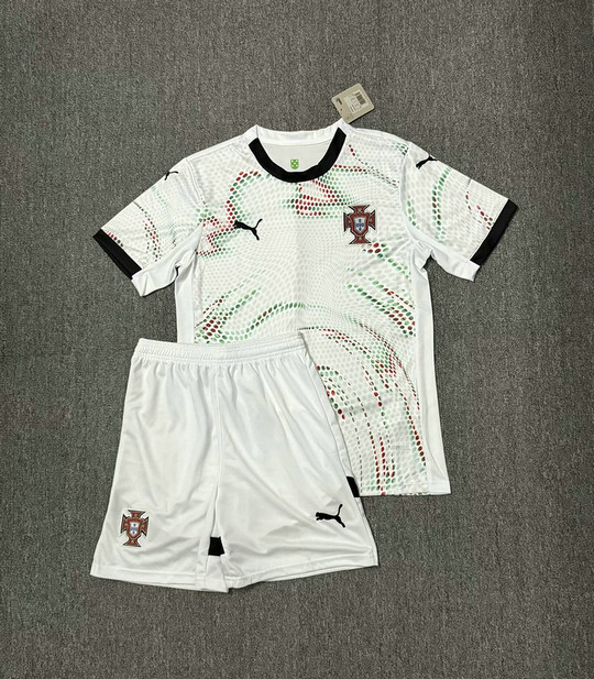 Maillot Portugal Enfant 2025 2026 - Blanc