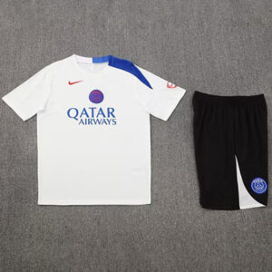 Maillot Training PSG+Short 2025 2026 - Blanc Noir