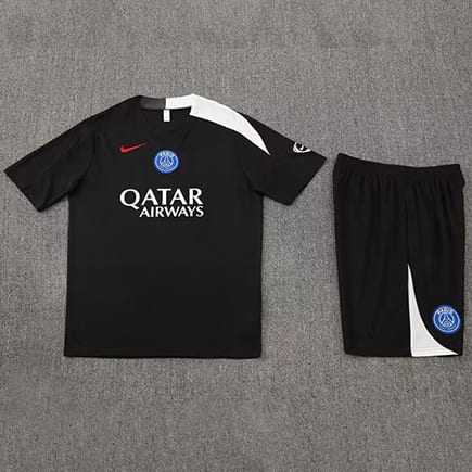 Maillot Training PSG+Short 2025 2026 - Noir Blanc